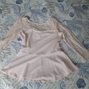 Express peplum and lace top